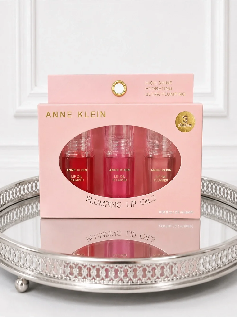Anne Klein Plumping Lip Oils Trio - Red & Pink Shades
